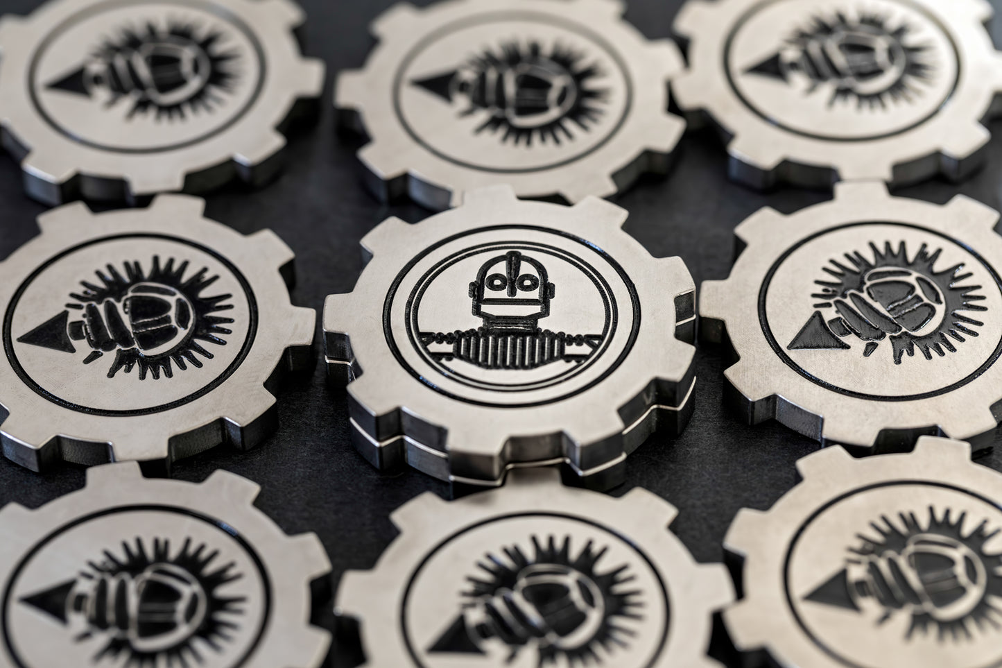 Titanium Iron Giant Bead & Gear Set